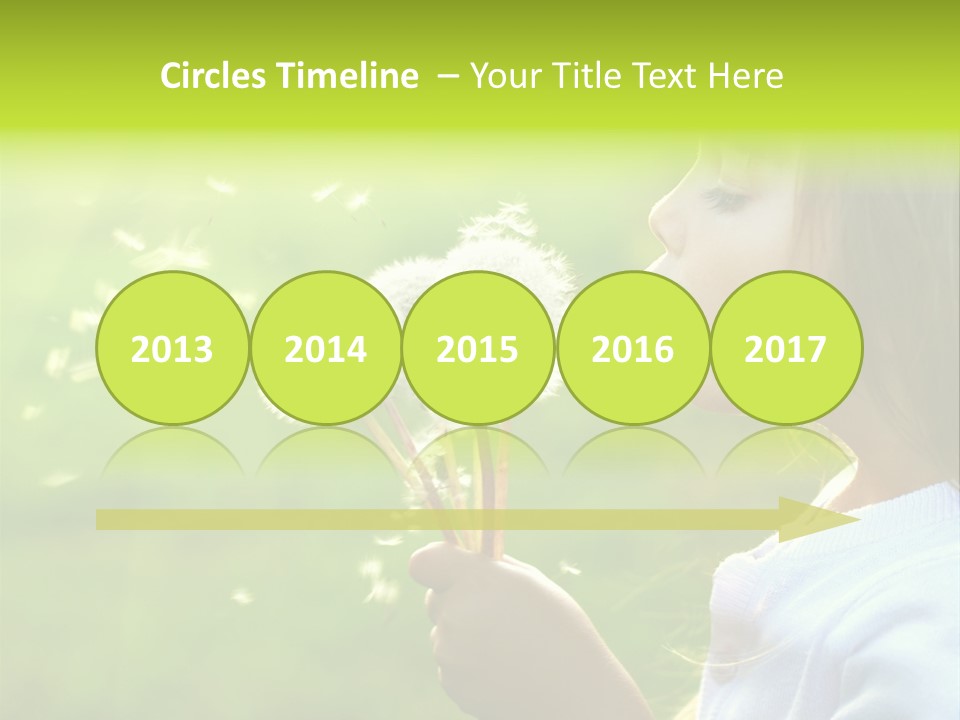 Flower Light Blowing PowerPoint Template