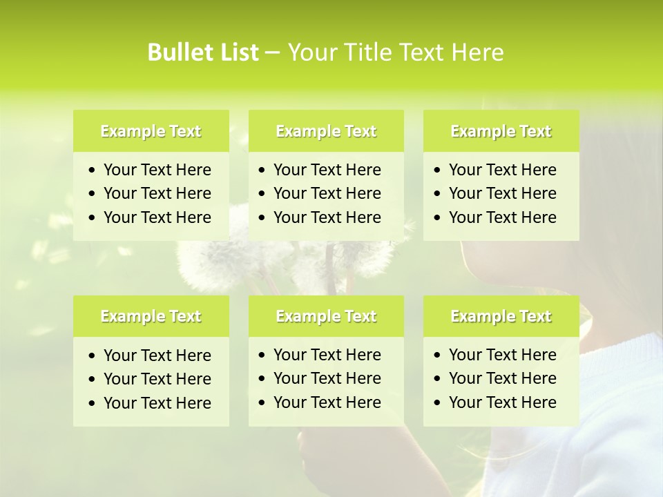 Flower Light Blowing PowerPoint Template