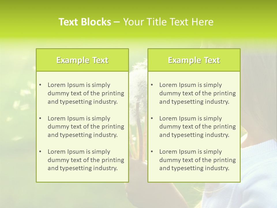 Flower Light Blowing PowerPoint Template
