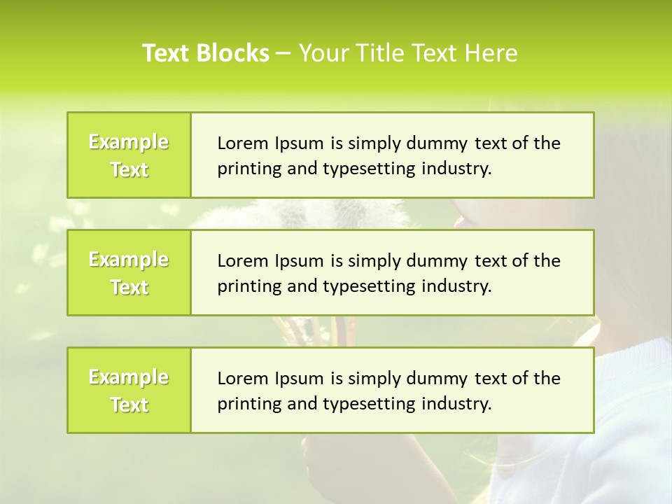 Flower Light Blowing PowerPoint Template