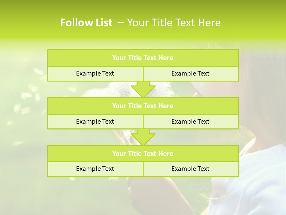 Flower Light Blowing PowerPoint Template
