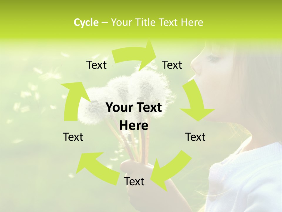 Flower Light Blowing PowerPoint Template