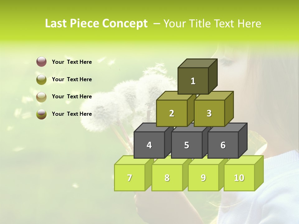 Flower Light Blowing PowerPoint Template