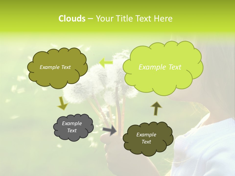 Flower Light Blowing PowerPoint Template
