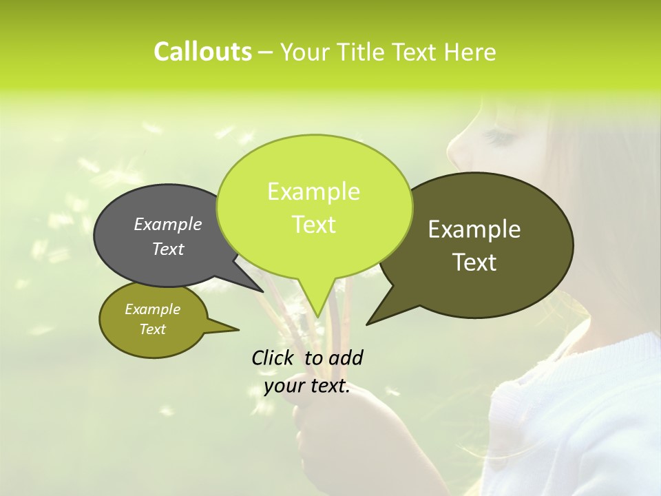 Flower Light Blowing PowerPoint Template