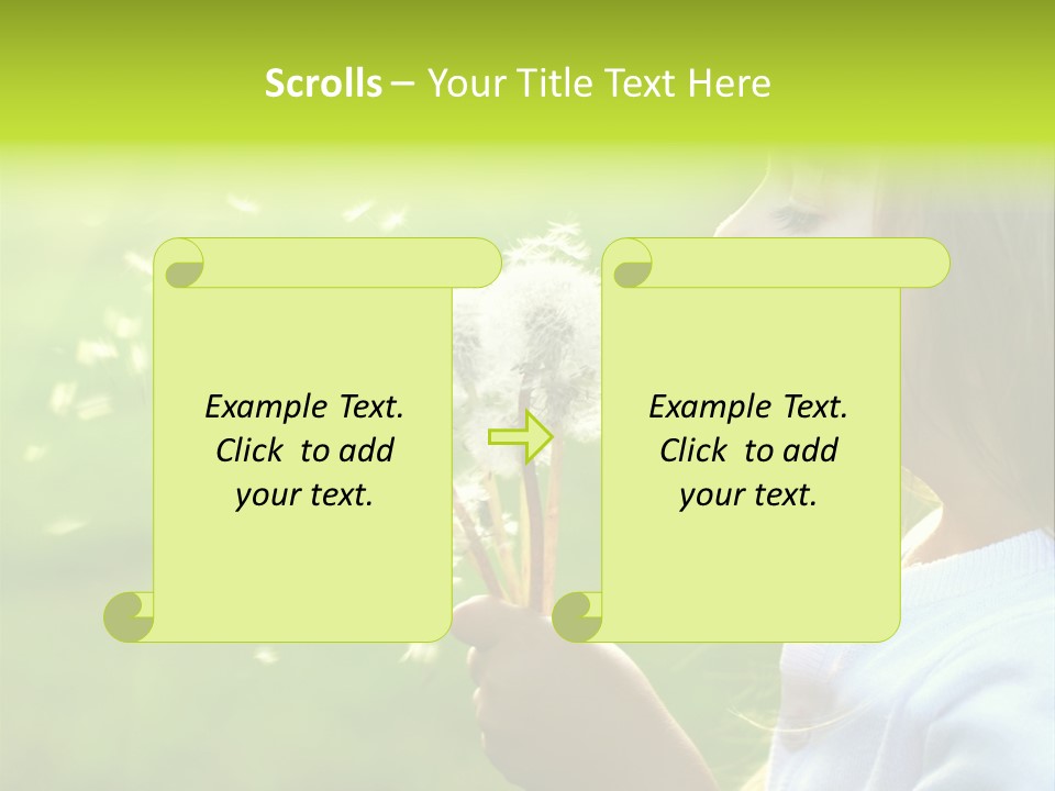 Flower Light Blowing PowerPoint Template
