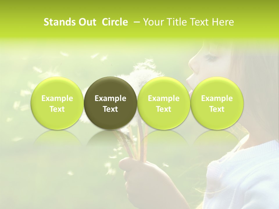 Flower Light Blowing PowerPoint Template