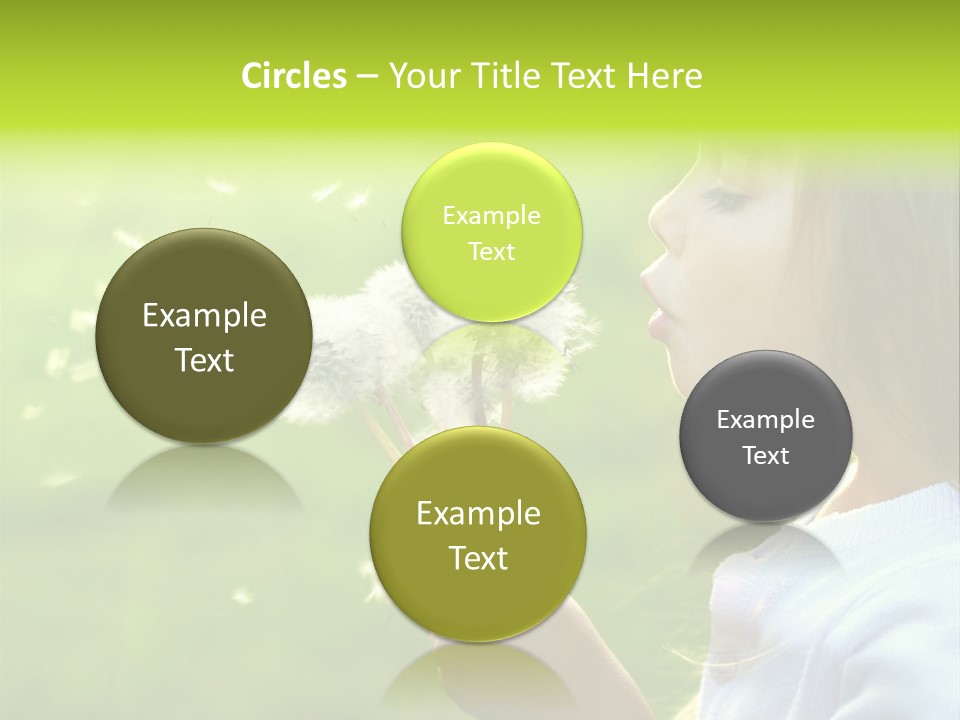 Flower Light Blowing PowerPoint Template