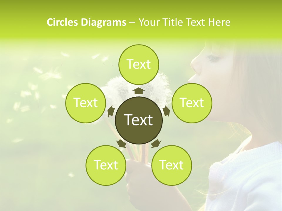 Flower Light Blowing PowerPoint Template