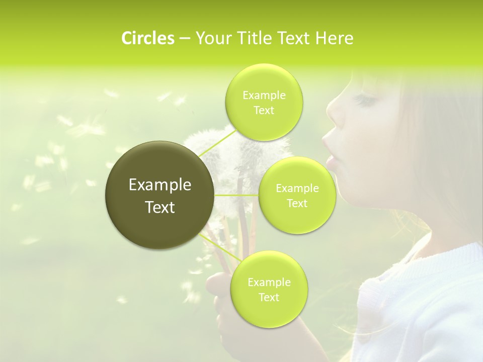 Flower Light Blowing PowerPoint Template