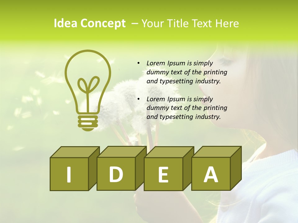 Flower Light Blowing PowerPoint Template