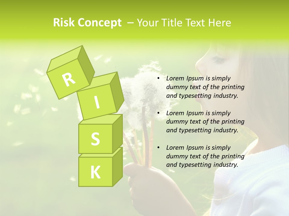 Flower Light Blowing PowerPoint Template