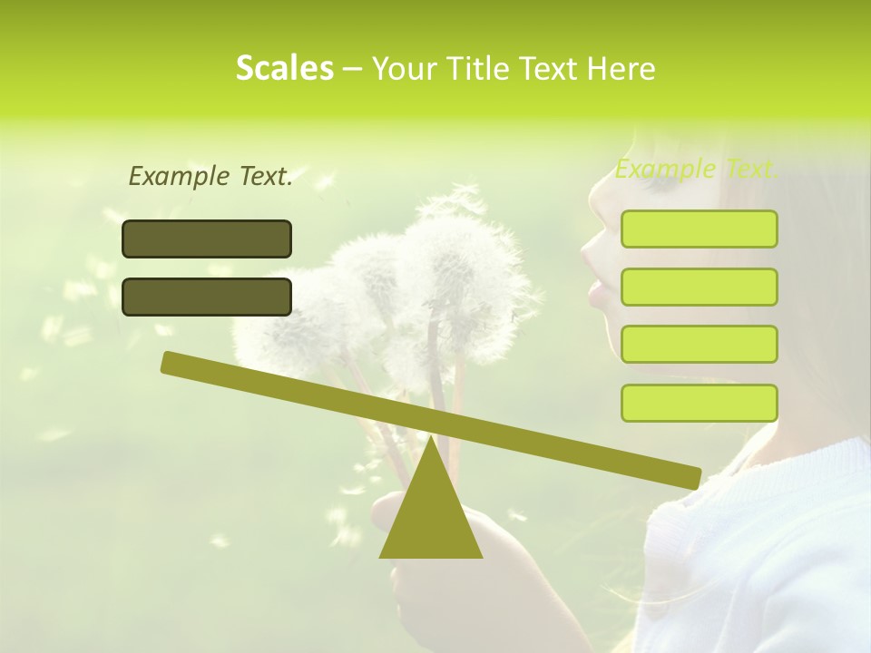 Flower Light Blowing PowerPoint Template