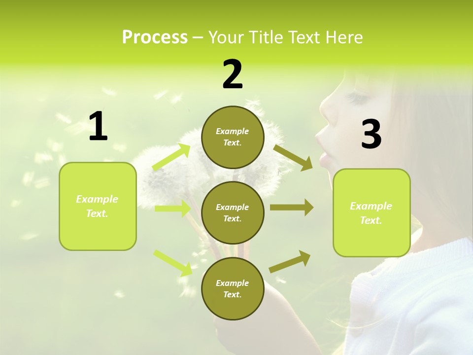 Flower Light Blowing PowerPoint Template