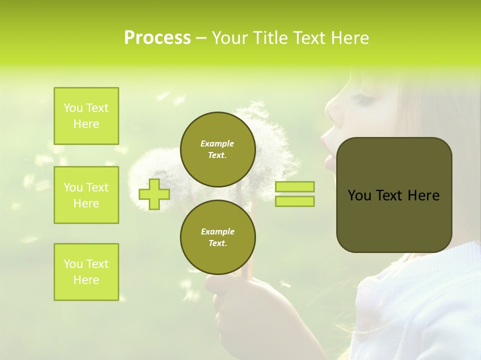 Flower Light Blowing PowerPoint Template
