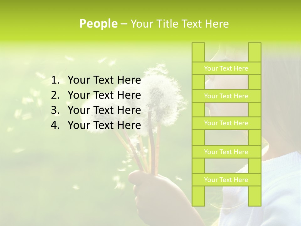 Flower Light Blowing PowerPoint Template