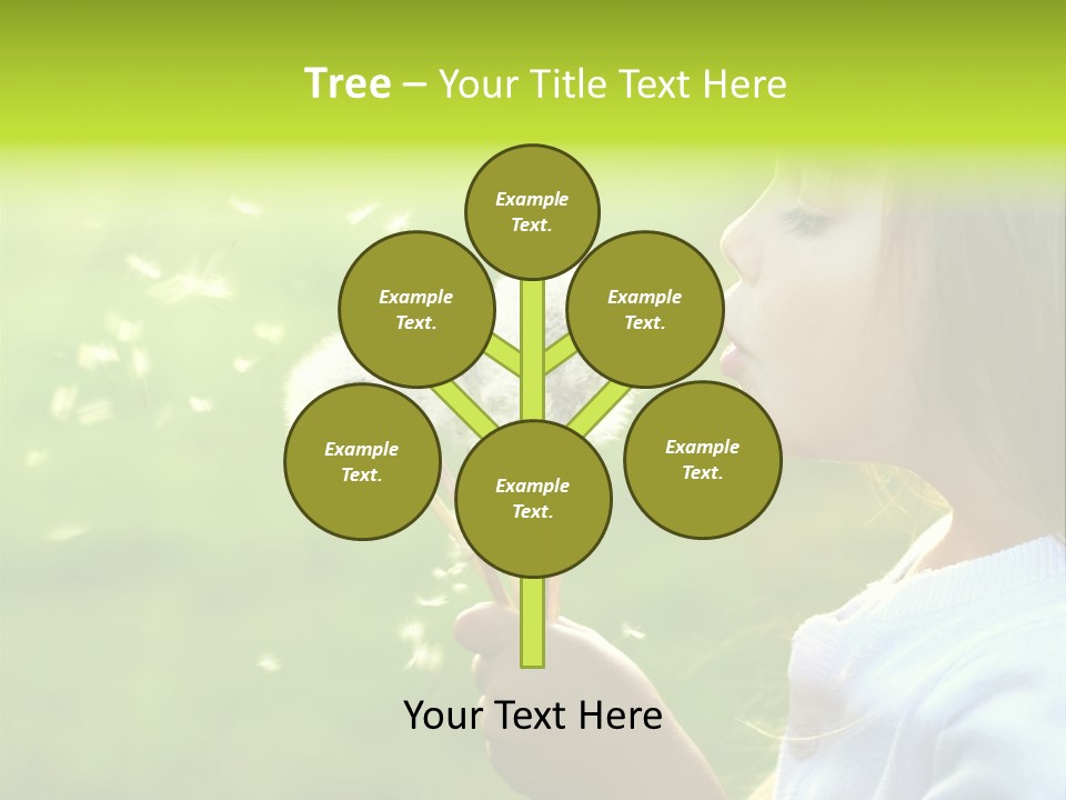 Flower Light Blowing PowerPoint Template