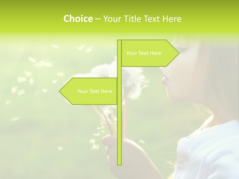 Flower Light Blowing PowerPoint Template