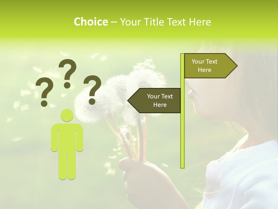 Flower Light Blowing PowerPoint Template