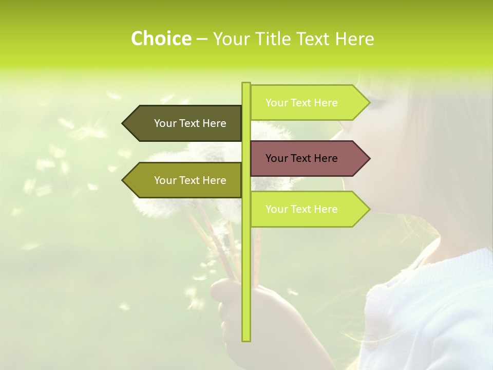 Flower Light Blowing PowerPoint Template