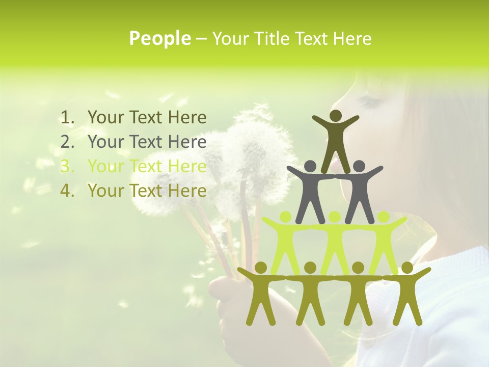 Flower Light Blowing PowerPoint Template