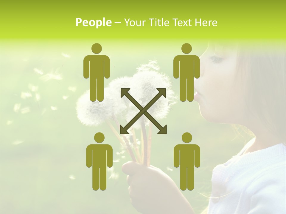 Flower Light Blowing PowerPoint Template