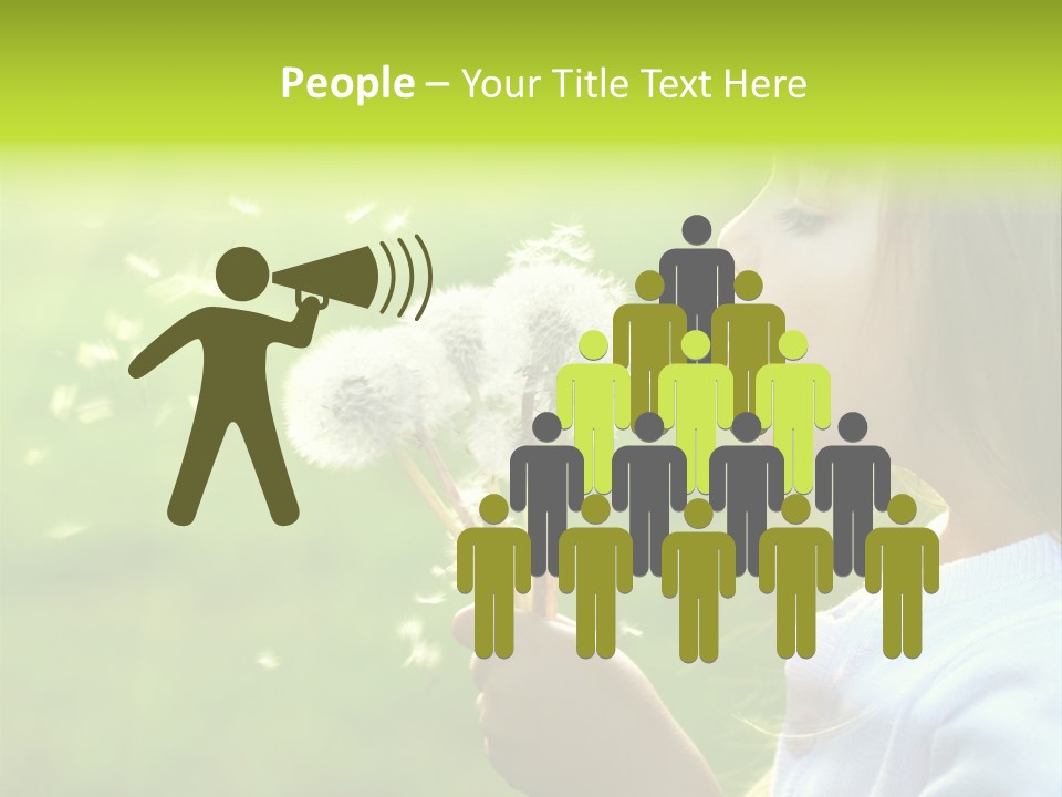 Flower Light Blowing PowerPoint Template