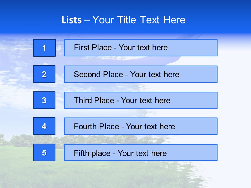 Equipment Leisure Objects PowerPoint Template
