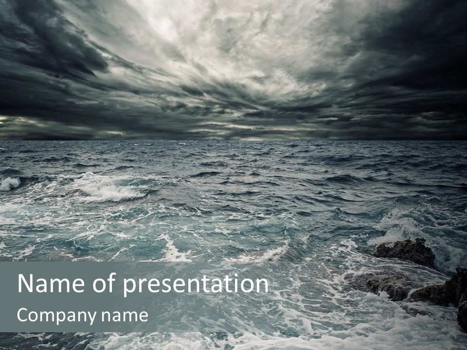 Beauty Big Tsunami PowerPoint Template