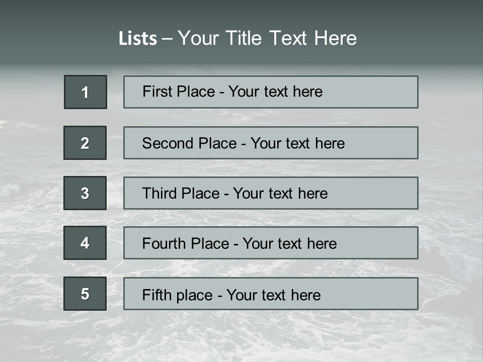 Beauty Big Tsunami PowerPoint Template