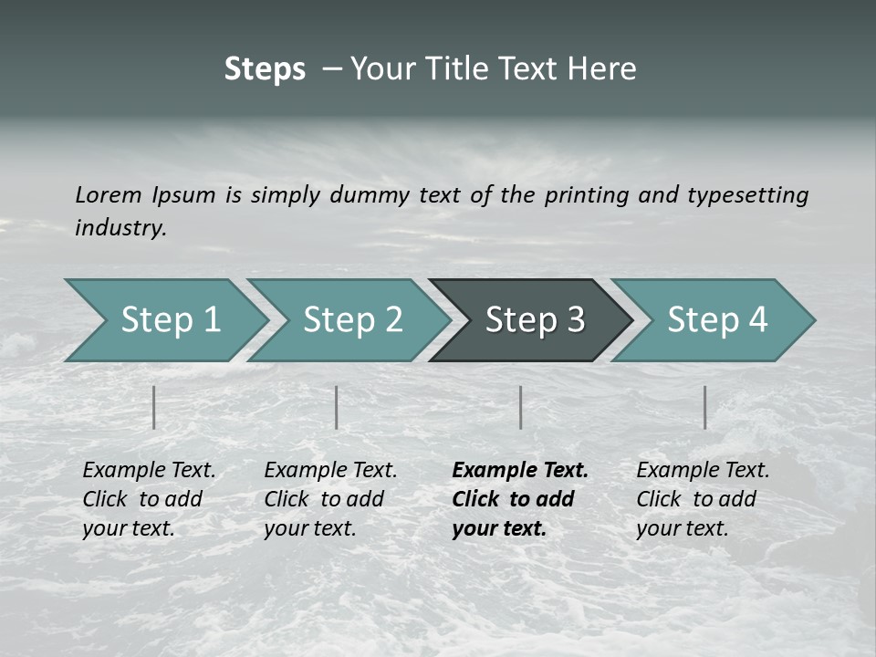 Beauty Big Tsunami PowerPoint Template