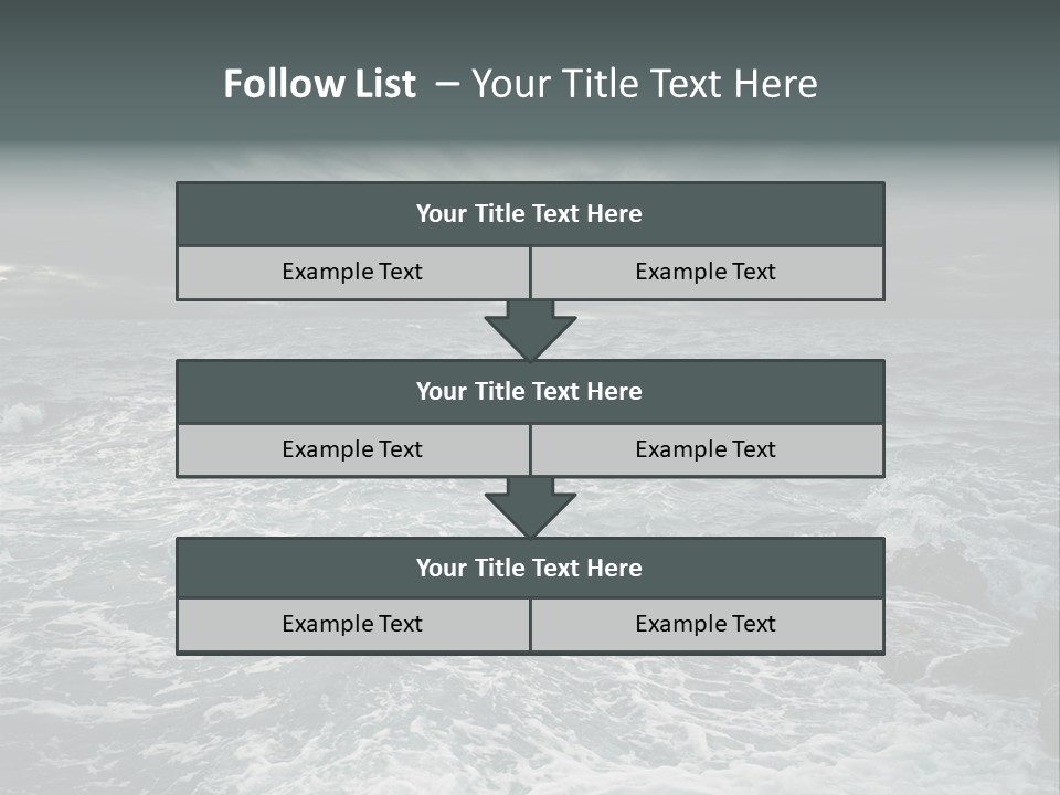 Beauty Big Tsunami PowerPoint Template