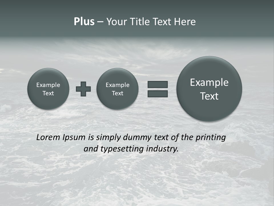 Beauty Big Tsunami PowerPoint Template