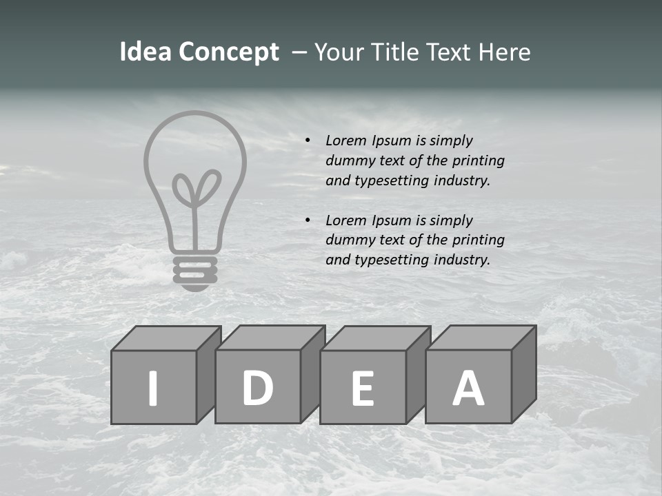 Beauty Big Tsunami PowerPoint Template