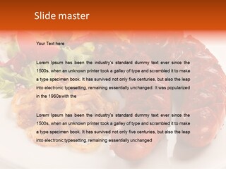 Pork Horizontal Object PowerPoint Template