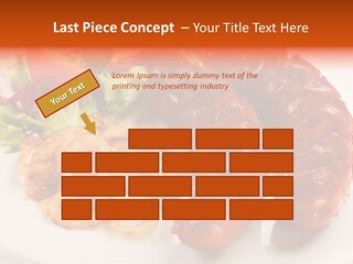Pork Horizontal Object PowerPoint Template