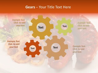 Pork Horizontal Object PowerPoint Template