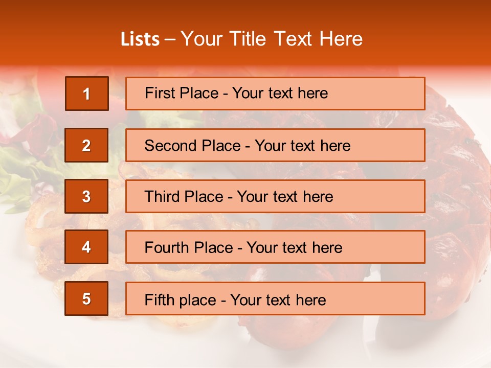 Pork Horizontal Object PowerPoint Template