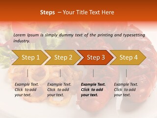 Pork Horizontal Object PowerPoint Template