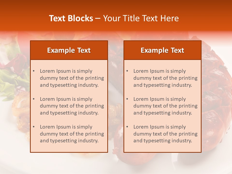 Pork Horizontal Object PowerPoint Template