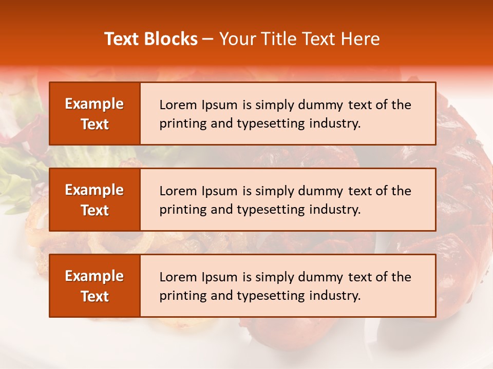 Pork Horizontal Object PowerPoint Template