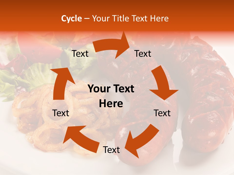 Pork Horizontal Object PowerPoint Template