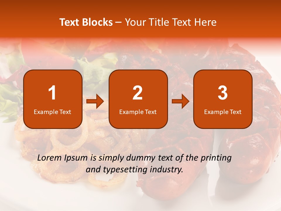 Pork Horizontal Object PowerPoint Template
