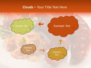 Pork Horizontal Object PowerPoint Template
