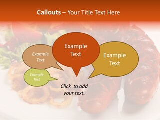 Pork Horizontal Object PowerPoint Template