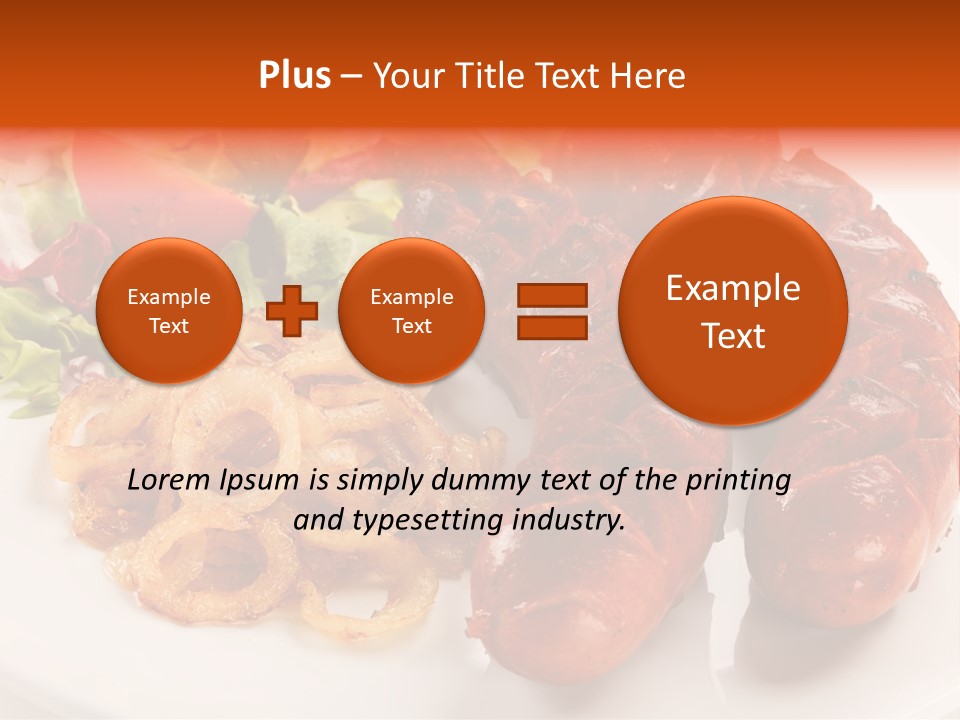 Pork Horizontal Object PowerPoint Template