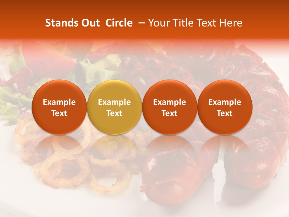 Pork Horizontal Object PowerPoint Template