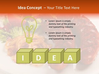 Pork Horizontal Object PowerPoint Template