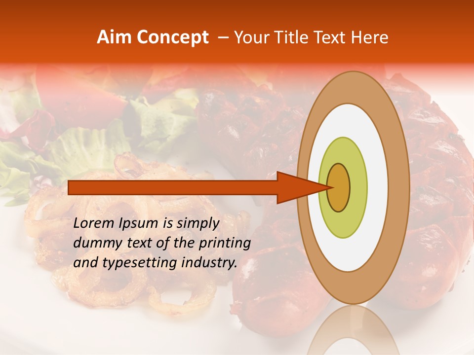 Pork Horizontal Object PowerPoint Template