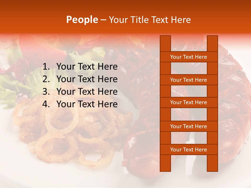 Pork Horizontal Object PowerPoint Template